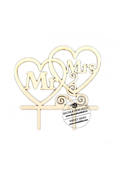 Decoratiuni Dulci Decoratiune din lemn, pentru tort | г-н г-жа