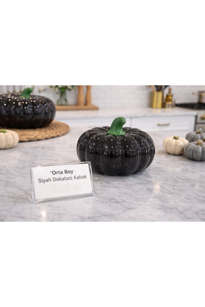 abenim Siyah Dekoratif Sunumluk Bal Kabak Şekerlik Orta boy 25*25