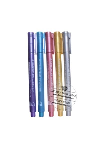 Decoratiuni Dulci Marker permanent metalic - Bleu