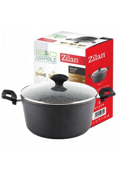 Zilan Pot ZLN-3321, 24cm, 4L, glass lid, granite interior, induction compatible