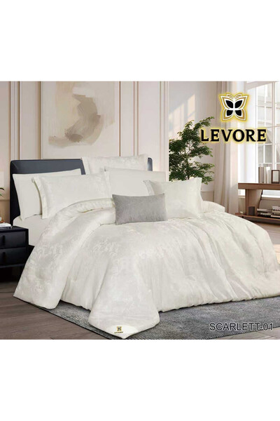 Levore مفرش ليفوري 8قطع نفرين جاكار فاخر ملكي ناعم الملمس SCARLETT-01
