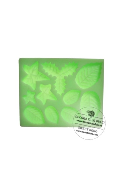 Decoratiuni Dulci Mulaj 3 modele de frunze (trandafir, iedera si ilex)