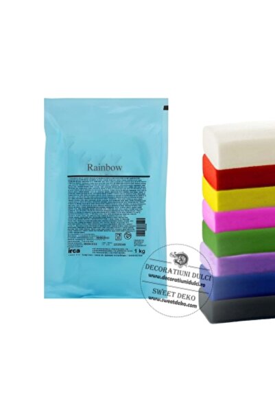Decoratiuni Dulci Pasta de zahar Rainbow - Irca - Negru