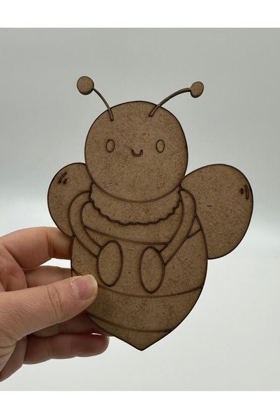WOODIVA AHŞAP 10Pcs Bee Wooden Painting School Event Activity Art 15 cm
