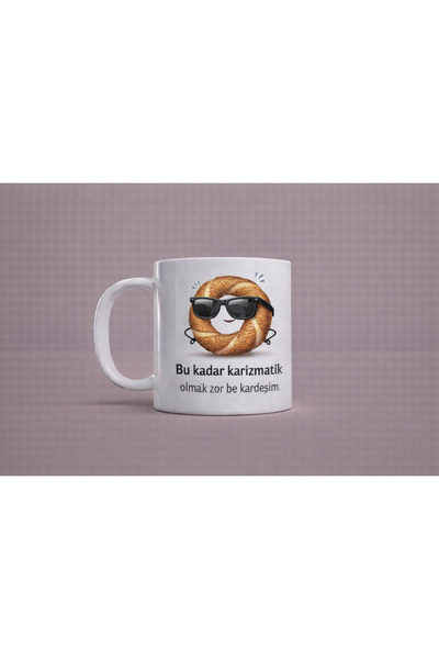 D&Y GAUDERY Charismatic Simit Design Mug – Funny Gift Cup for a Friend