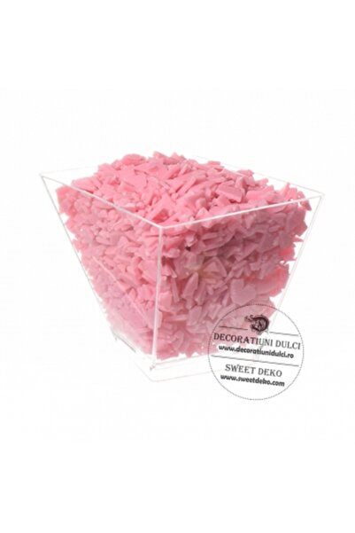 Decoratiuni Dulci Pink sparkles, made from strawberry-flavored chocolate subs...