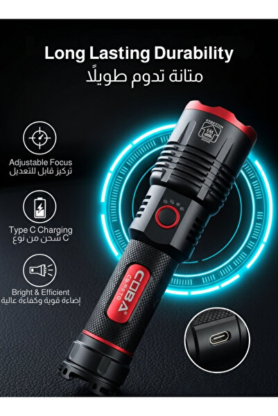 Generic TG 2000M Super Bright LED Flashlight, USB Rechargeable