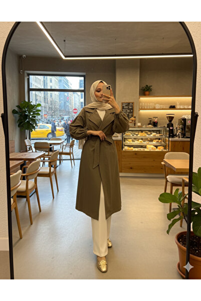 bellura Kolu Lastikli Kemerli Trençkot