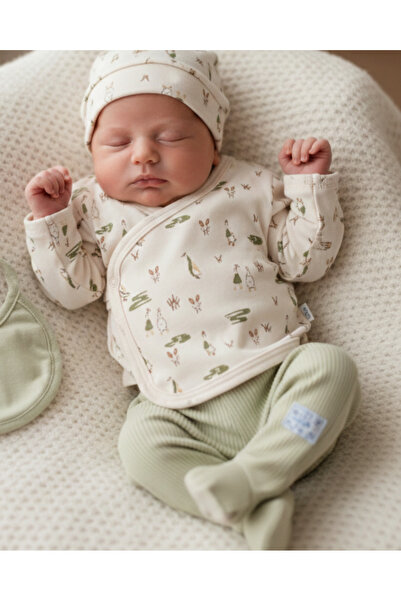 Leylababybutik 5 Li %100 Pamuklu Love My Ducking Temalı Bebek Takımı/Hastane ...
