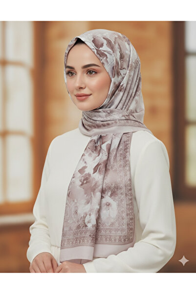 REMOMODA Patterned Floral Model Shawl Italian Soft Shawl High Quality