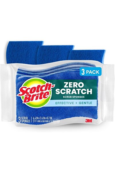 Scotch -Brite Non Scratch Cellulosic Scrub Sponge, 3 units/pack