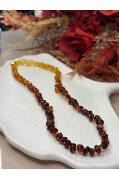 Moonstone Accessories Kehribar Bebek Kolyesi 33 cm | Diş Çıkarma Dönemine Des...