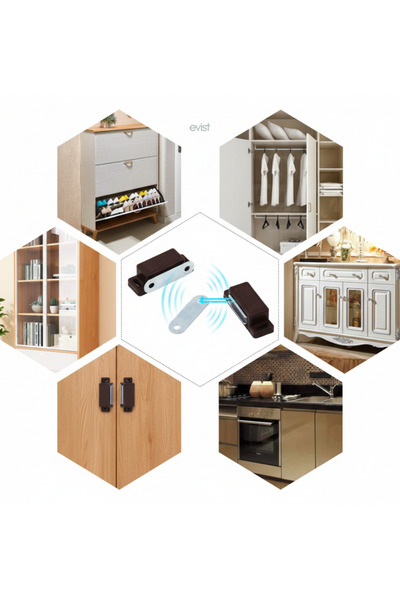 EVİST Mıknatıslı Sineklik Çıt Çıt - 4.5 cm Güçlü Mıknatıslı Kapı & Pencere Ki...