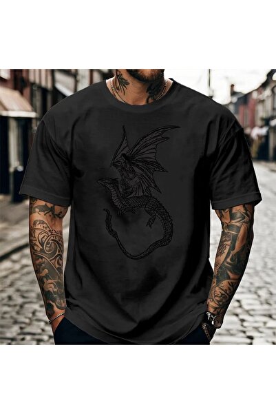 qubo sportswear & company Unisex Oversize Printed Cotton Crew Neck Short Slee...