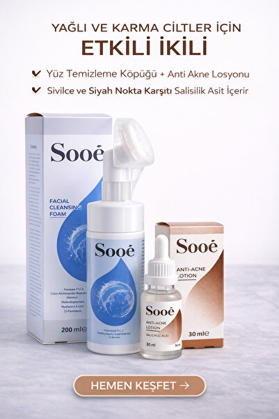 Sooê Salisilik Asit Serum 30 ml + Yüz Temizleme Köpüğü 200 ml – Akne Karşıtı ...