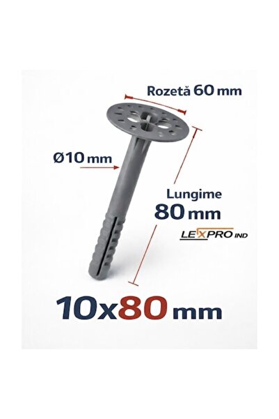 OEM Diblu termosistem, cui plastic 10x80mm (100 buc)