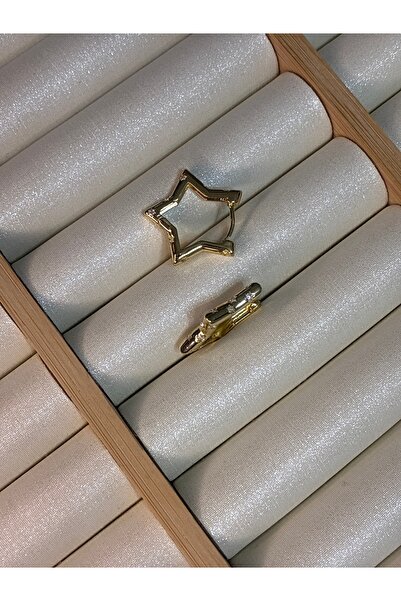 ARİ TAKI Star Studded Gold Steel Earrings