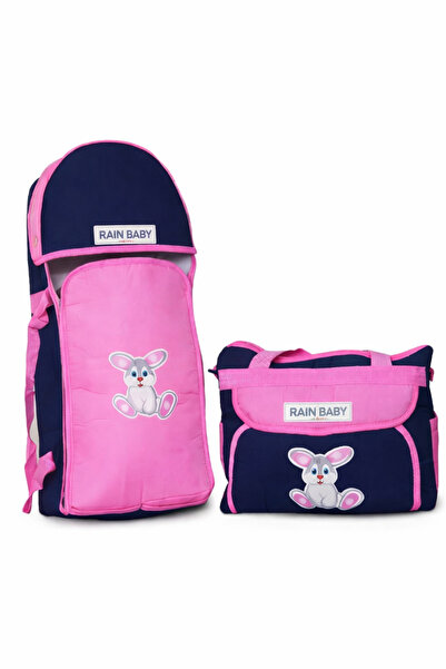 Rain Baby Mother and Baby Care Bag 2 Piece Set with Cute Rabbit Pattern
