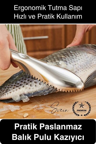 Svein #Balık Pratik Balık Pulu Kazıyıcı El Aparatı Temizleme Aleti Paslanmaz ...