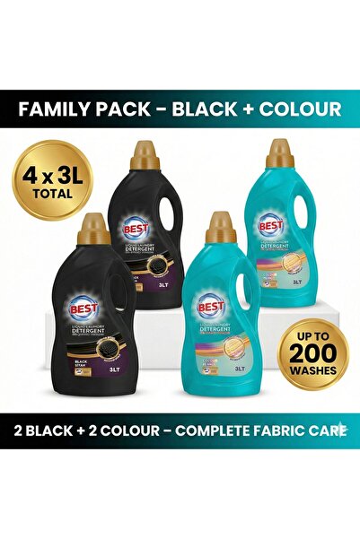ECOBEST Liquid Laundry Detergent Color 3L X2 + Liquid Laundry Detergent Black...