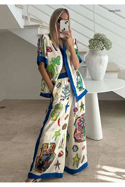 ANBLYs COLLECTION Kruvaze Shirt and Pants Silk Mixed Imported Hawaiian Fabric...