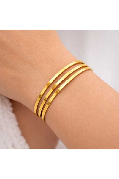 Bittox Ajda Bracelet Gold Color Thin Stainless Steel Bracelet-Classic Ajda Br...