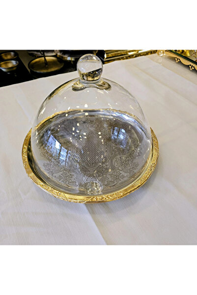 MaviDamla Stainless Steel Glass Vase Presentation Dish with Cast Iron Legs 22...