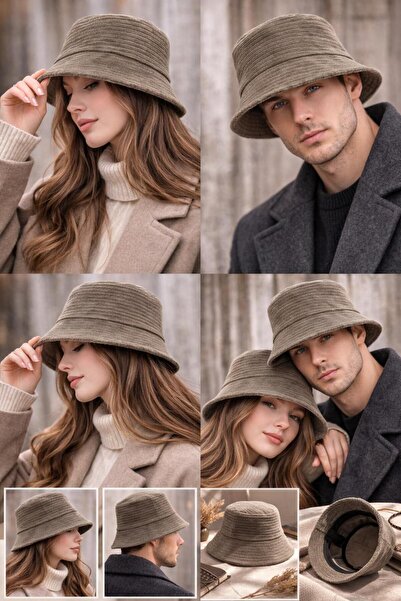 kuru Velvet Textured Bucket Hat – Soft Fabric, Stylish and Comfortable Unisex...