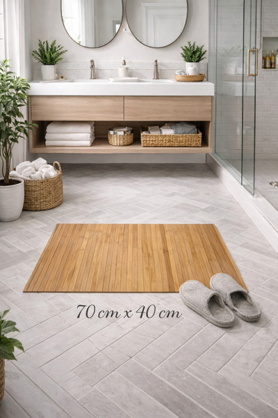 Emsay Store 70X40 cm Luxury Unparalleled New Wooden Bamboo Bathroom Mat – Non...