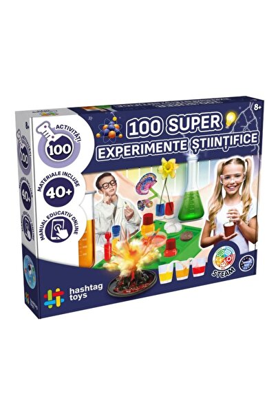 Hashtag Toys Set de 100 de experimente științifice super