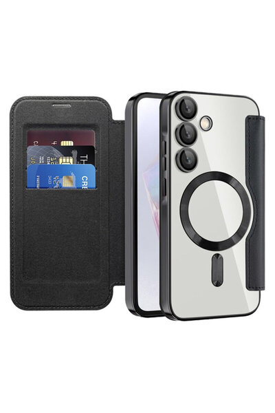 Techsuit Husă tip carte SmartMag pentru Samsung Galaxy A35 5G, neagră