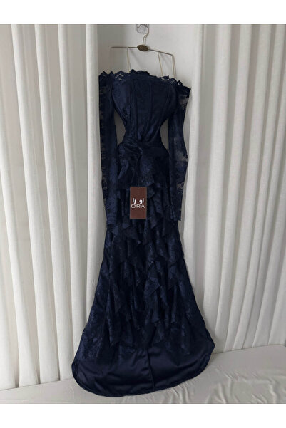 Ora Navy blue evening dress