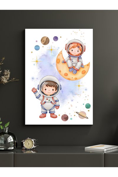 visdora Astronaut Child Concept Canvas Painting Children's Room Home Office Kitchen Decoration Canvas Wall Painting