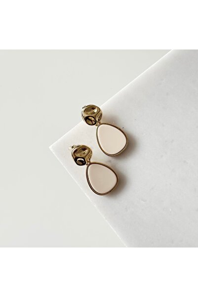 Vesce Atelier Luna Cream Drop Earrings