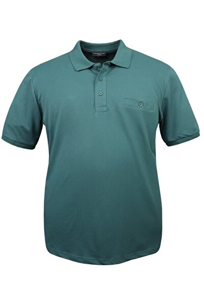tambattal Large Size Lycra Pique Polo Collar T-Shirt with Pockets