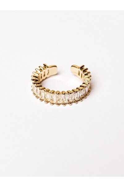 OEM 18K gold plated ring with baguette zircons