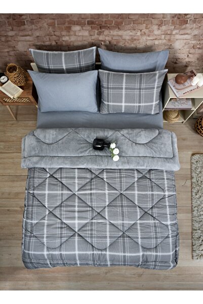 MUK's Premium Çift Taraflı Welsoft Yorgan Uyku Seti Özel Çantalı Çarşaf + Yas...