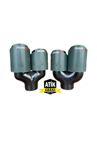 OEM YENİ NESİL 90 MM ÇİFTLİ YEŞİL AKRAPOVİÇ EGSOZ UCU SAĞ VE SOL ÇİFT OLARAK