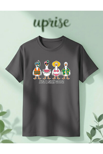 Vordevia Just a Silly Goose Printed Cotton Oversize T-Shirt