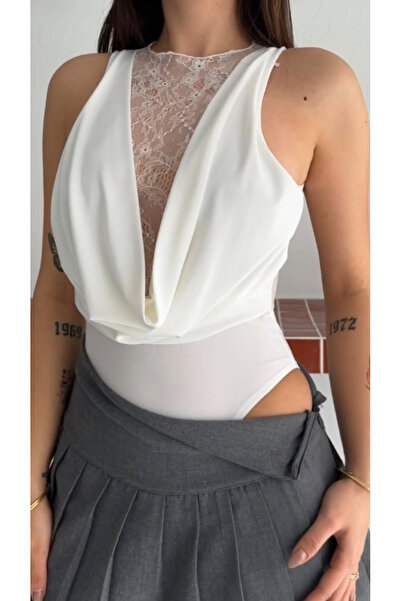 BE CHİC ΓΥΝΑΙΚΕΙΟ ΔΙΑΦΑΝΟ ΟΛΟΒΡΑΓΧΙΟ ΜΕ ΑΝΟΙΧΤΟ ΚΟΛΑΡΟ ΣΤΟ ΜΕΣΟ ΚΑΙ ΠΙΣΩ ΜΕΡΟ...