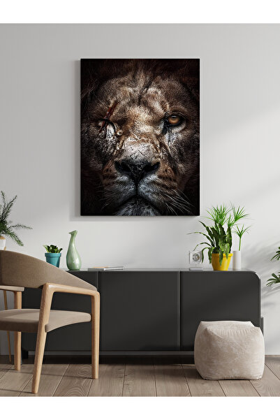 visdora Ζωγραφική σε καμβά με θέμα το λιοντάρι Διακόσμηση κουζίνας γραφείου σ...