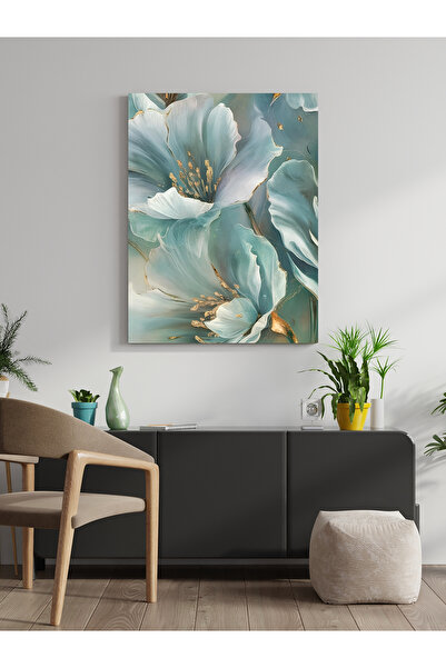 visdora Сини цветя Платно за рисуване Декорация за домашен офис Кухня Платно ...