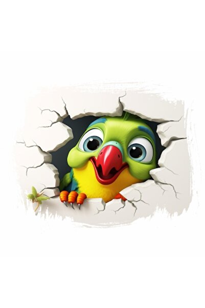 OEM 3D Cute Parrot Wall Sticker