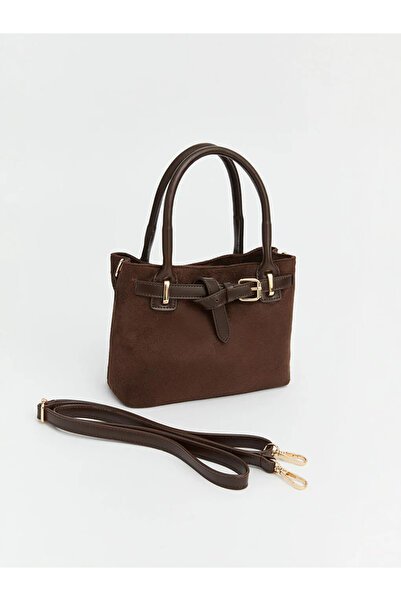 LC Waikiki Brown suede look women's shoulder bag