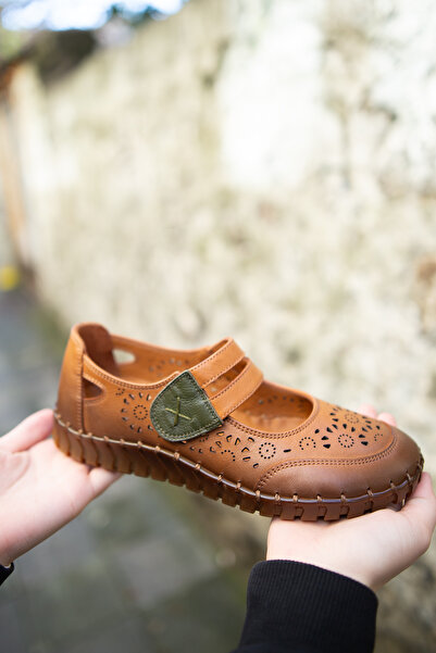 Venüs 2010728 Hakiki Deri Çift Bantlı Cırtlı Saraç Detaylı Lazerli Yumuşak Gü...