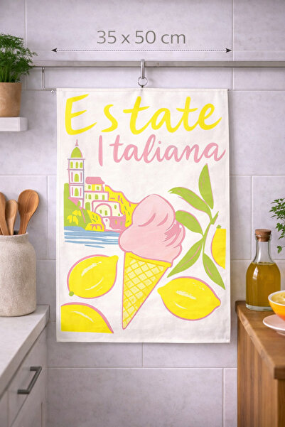 Piloji Digital Printed Lemon Kitchen Towel 35X50 - 100% Cotton High Absorbent...