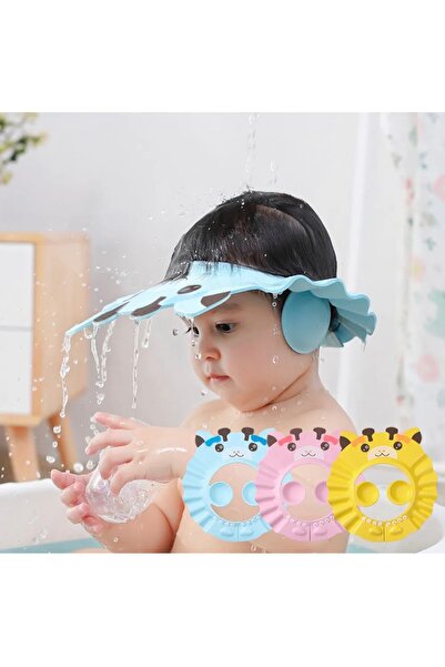 Generic A children's shower cap designed to protect the face and eyes from sh...