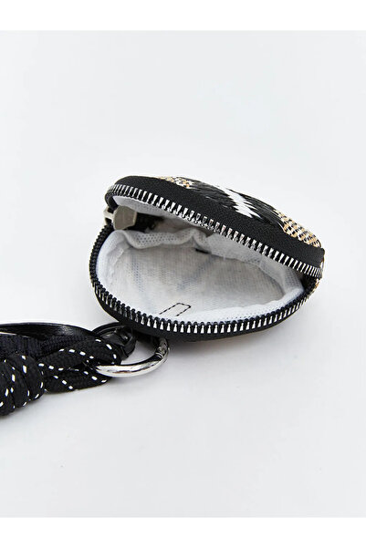 LC Waikiki Black patterned women's coin purse