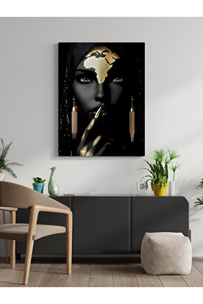 visdora Decorative Black Woman Canvas Painting Home Office Kitchen Decoration...