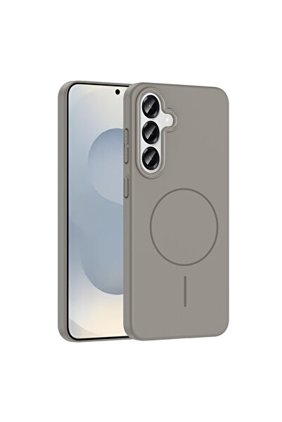 Paladyum Case Samsung Galaxy S25 Compatible Slim Hard Magsafe Gray Ruby Cover